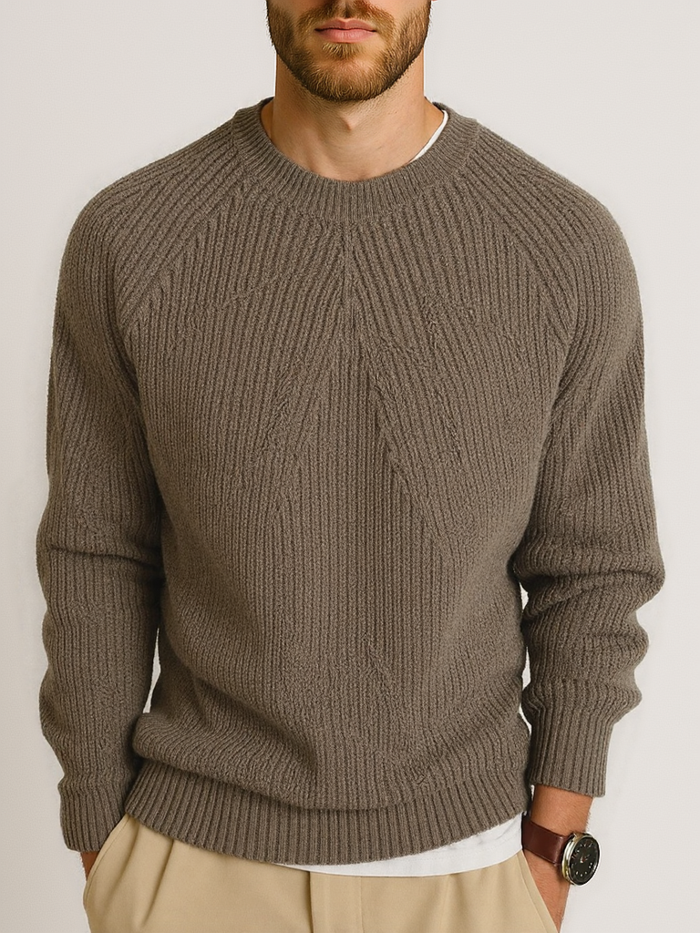Pull ras du cou texturé pour homme