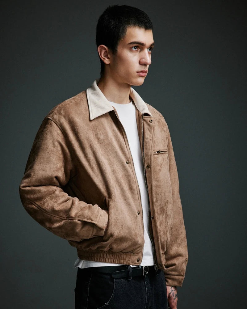 Suede-Look Bomber Jacket