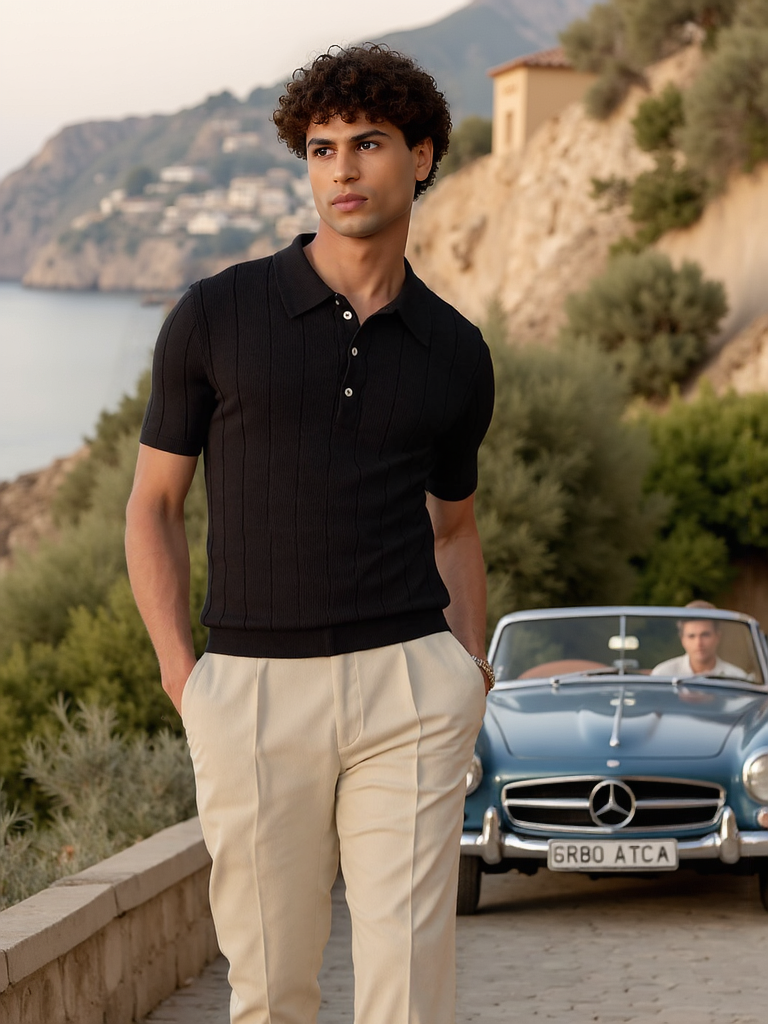 Polo coupe slim pour homme