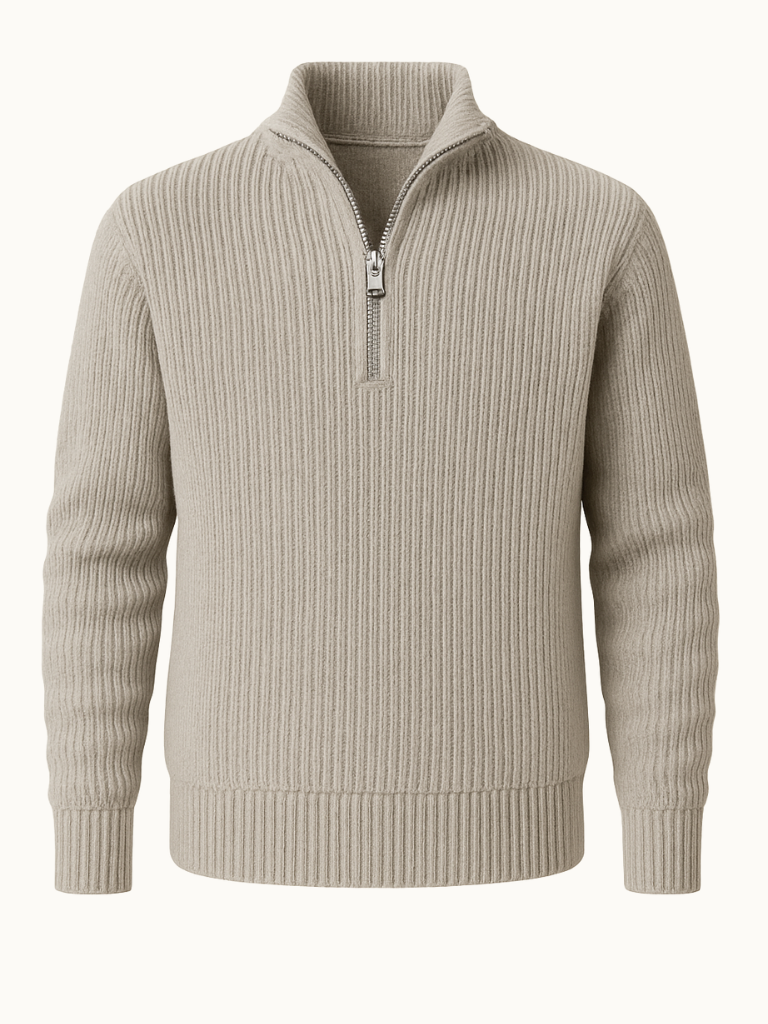 Tricot raffiné à col zippé