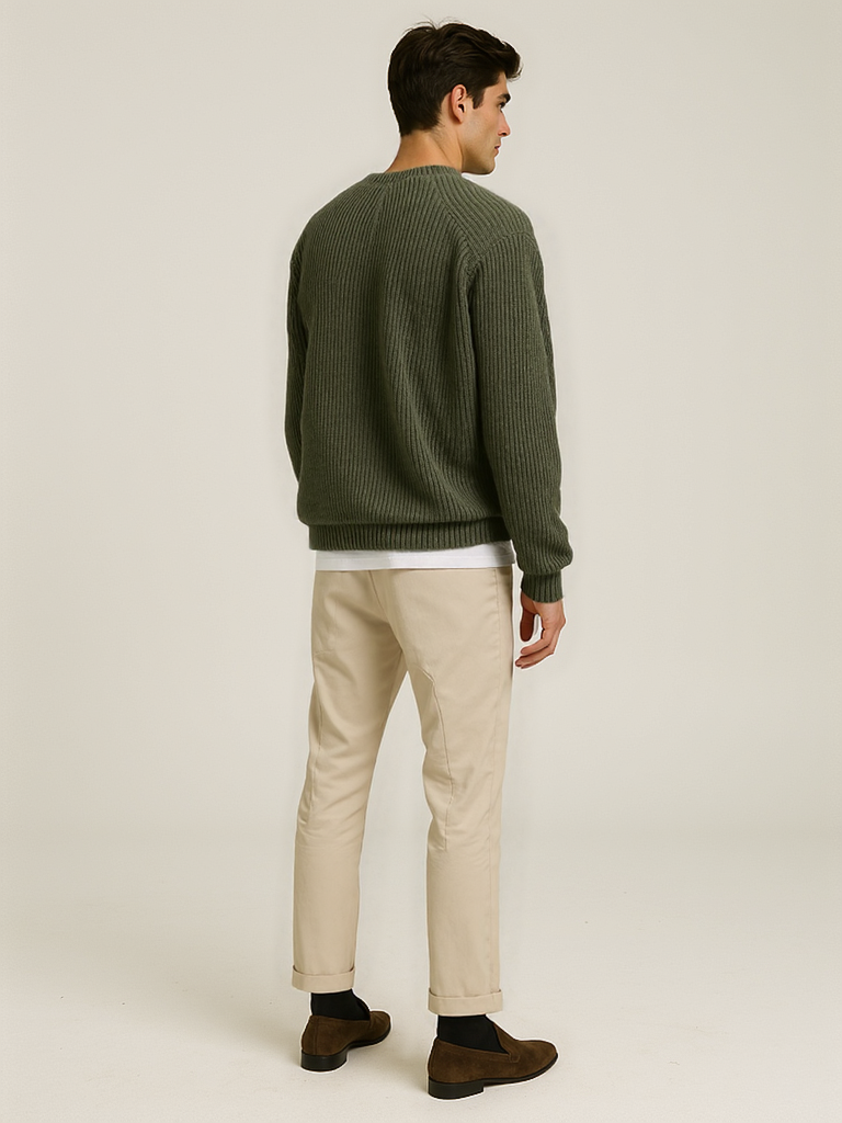 Pull ras du cou texturé pour homme