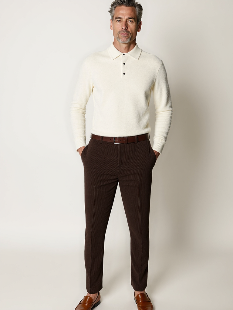 Wool Polo Sweater