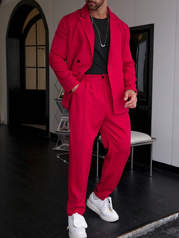 Men's Solid Suit Set