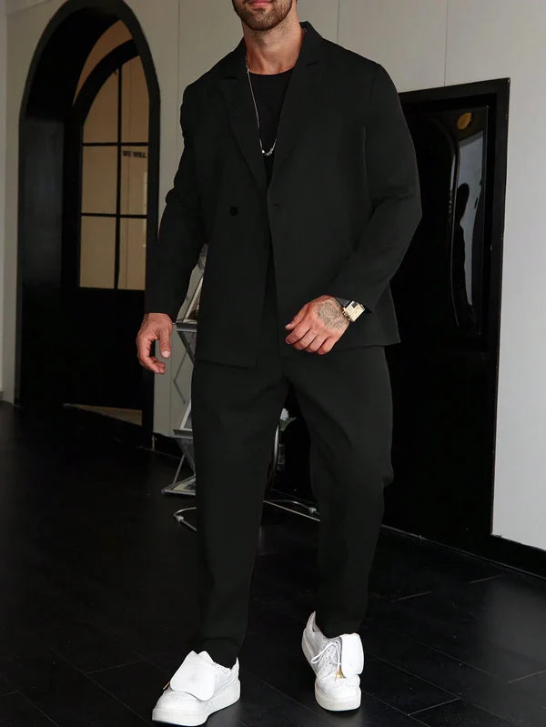 Men's Solid Suit Set
