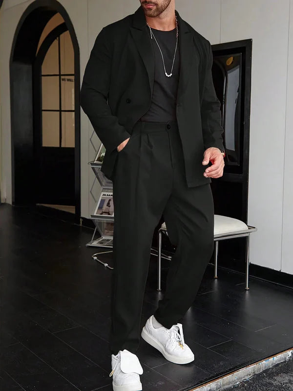 Men's Solid Suit Set