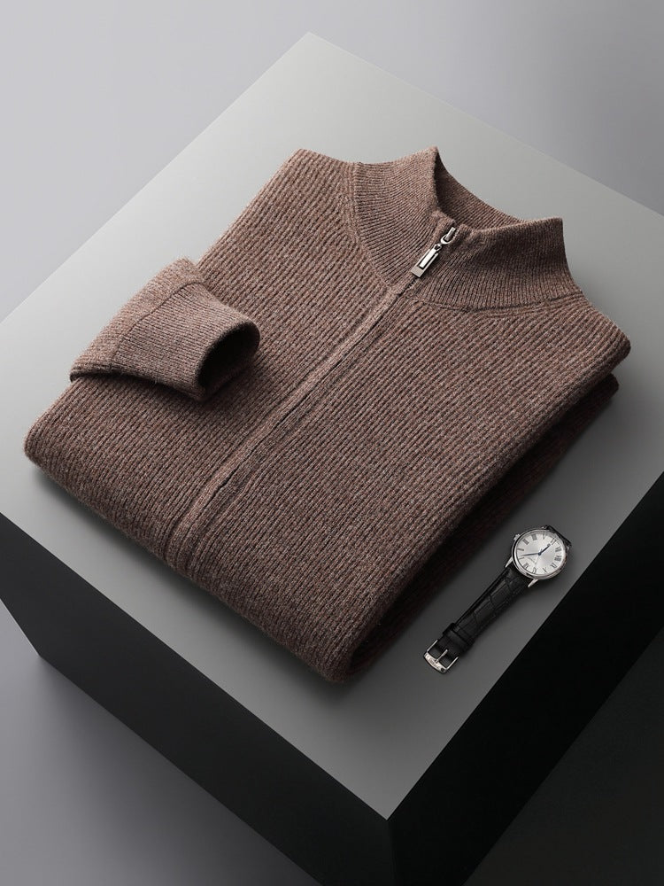 Wool Zip Cardigan