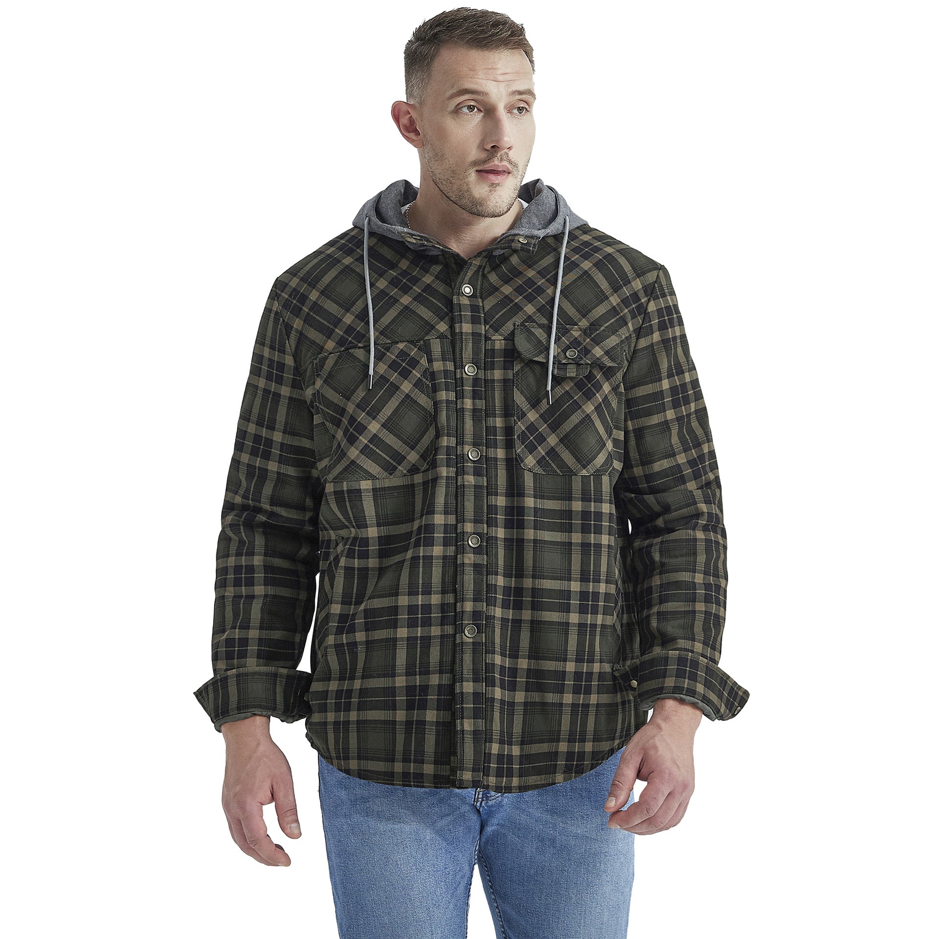 Hooded Flannel Jacket