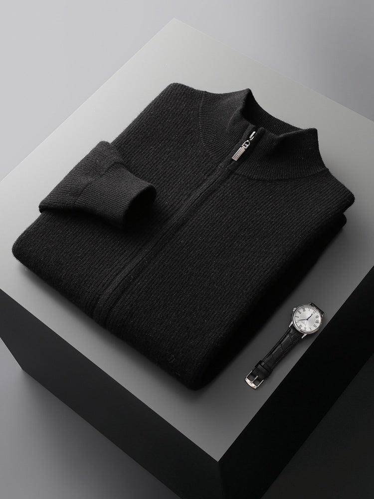 Wool Zip Cardigan