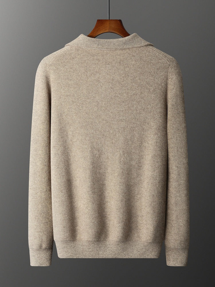 Pull en cachemire à demi-zip