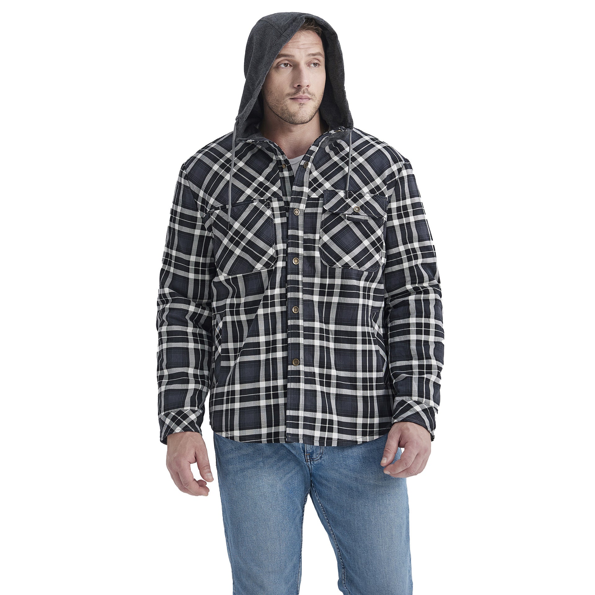 Hooded Flannel Jacket