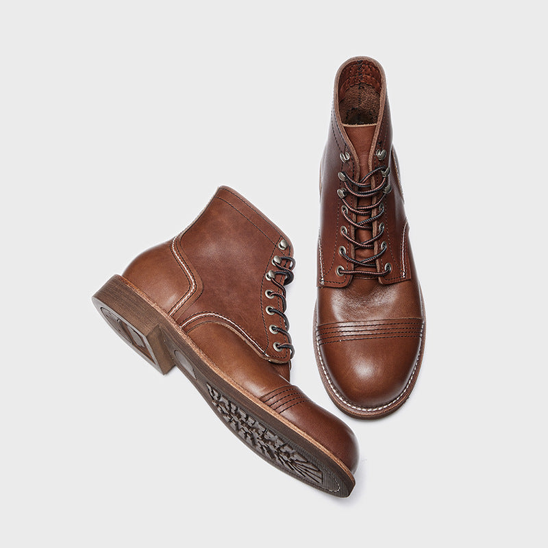 Leather Lace Up Boots