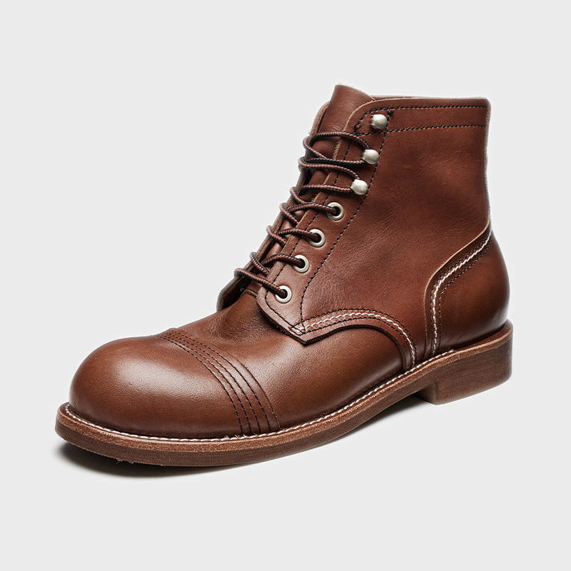 Leather Lace Up Boots