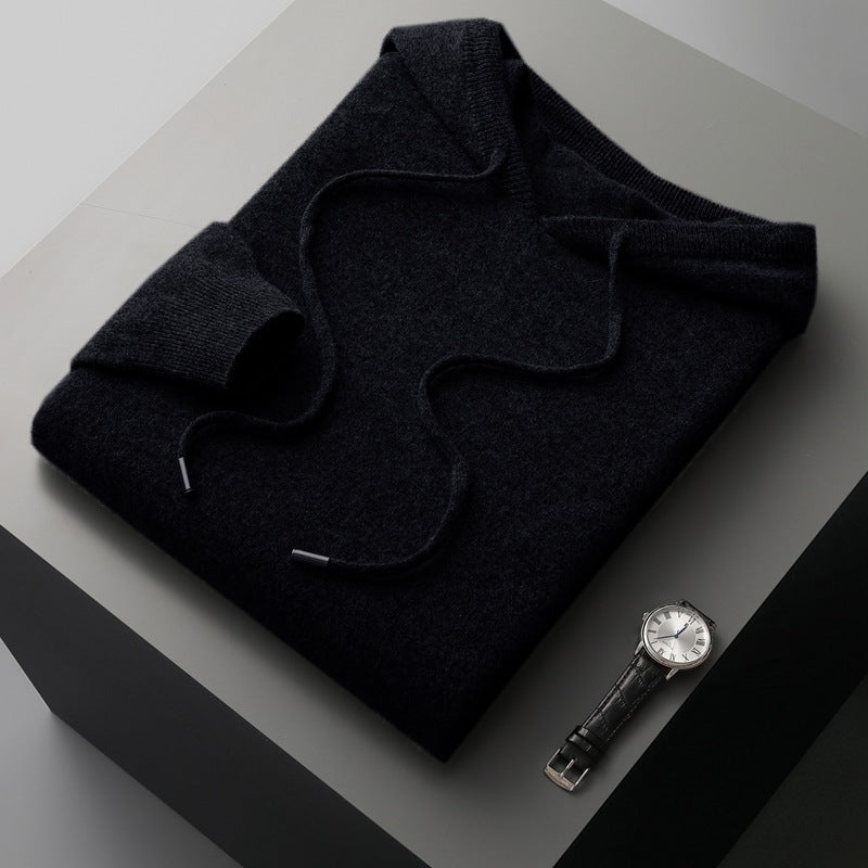 Sweat à capuche 100 % laine