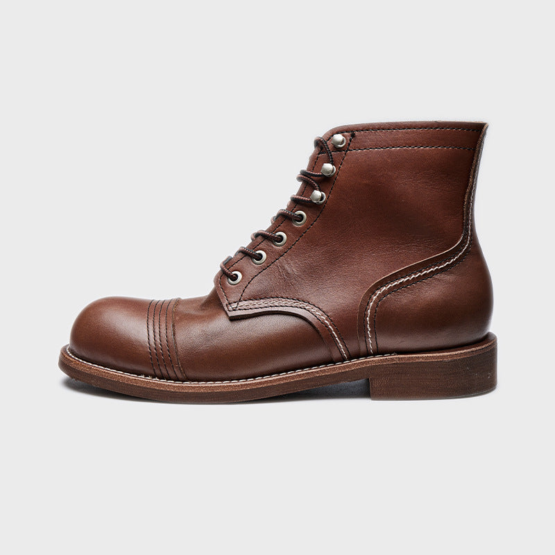 Leather Lace Up Boots