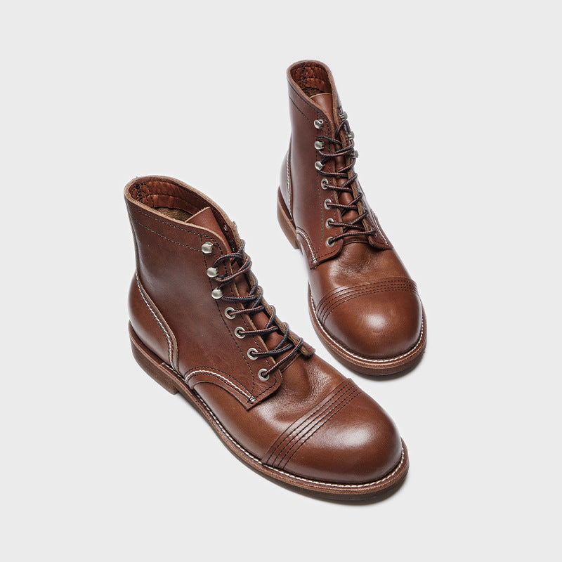 Leather Lace Up Boots