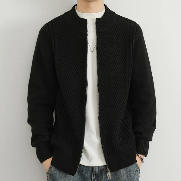 Ribbed Zip Sweater