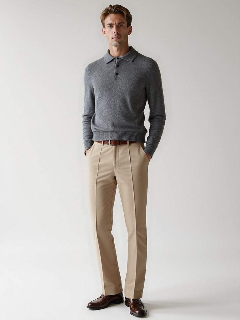 Wool Polo Sweater