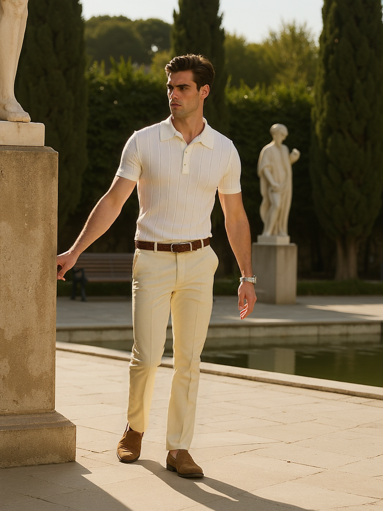 Polo coupe slim pour homme