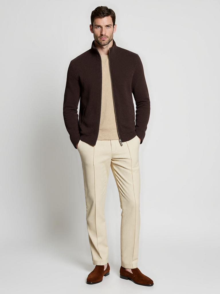 Wool Zip Cardigan