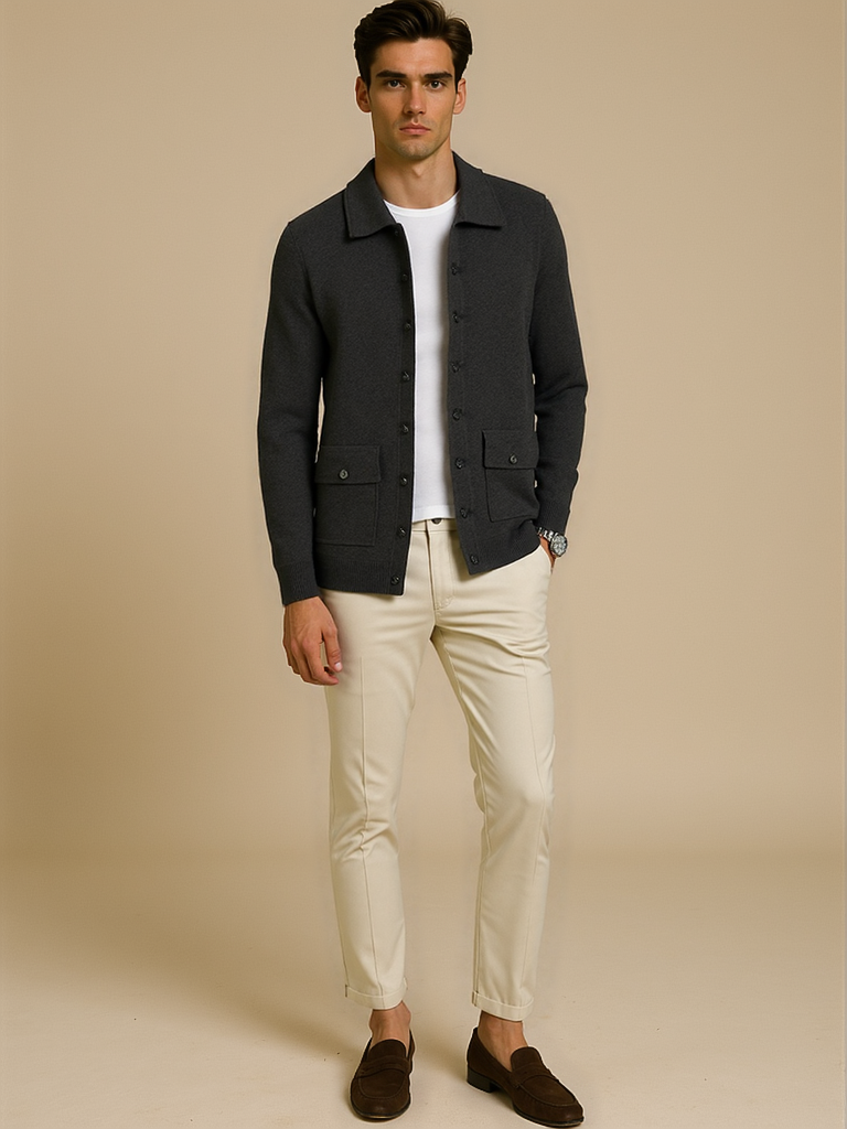 Veste zippée en laine