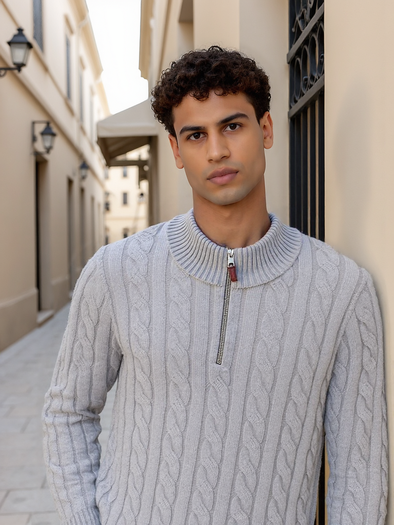 Pull demi-zip sur mesure