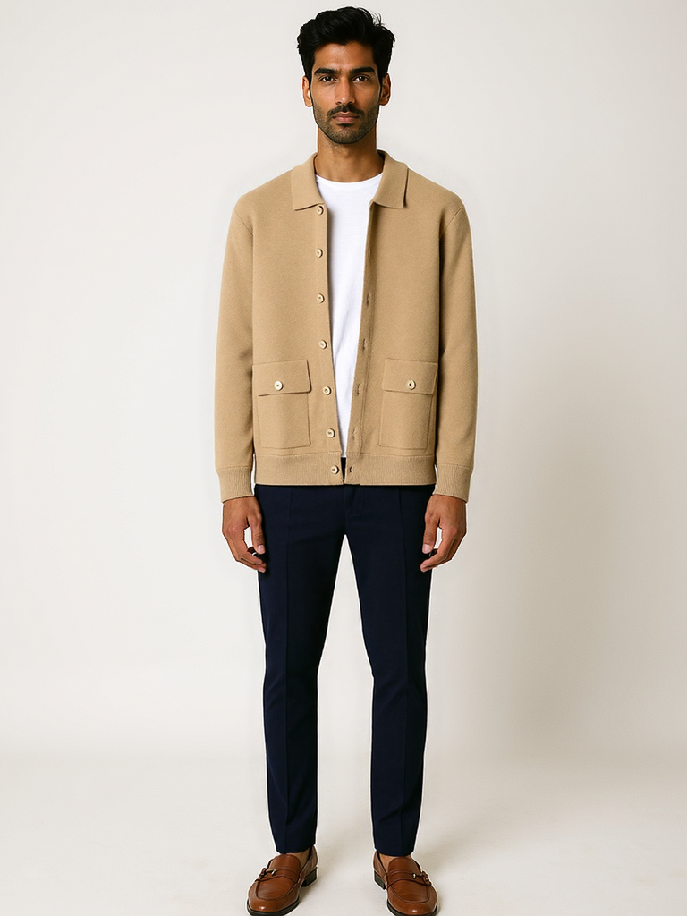Veste zippée en laine