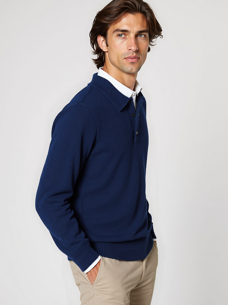 Wool Polo Sweater