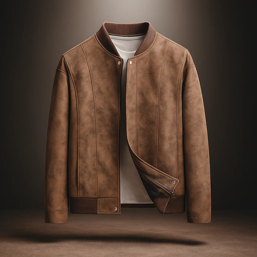Suede Look Bomber Jacket