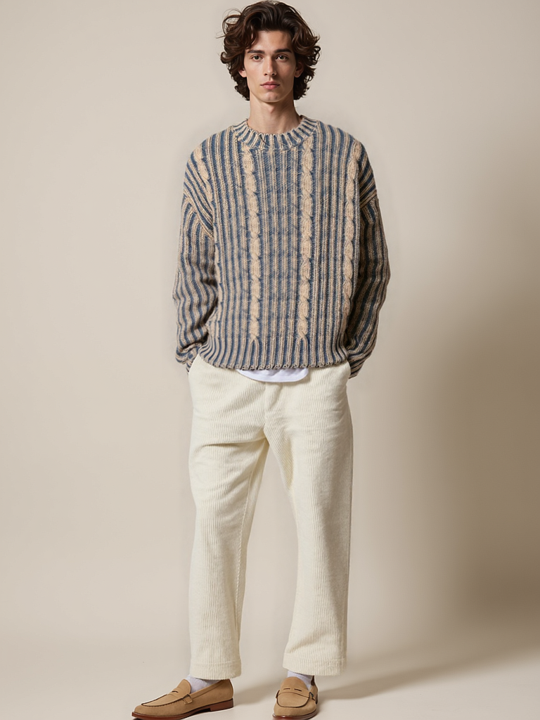 Striped Knit Sweater