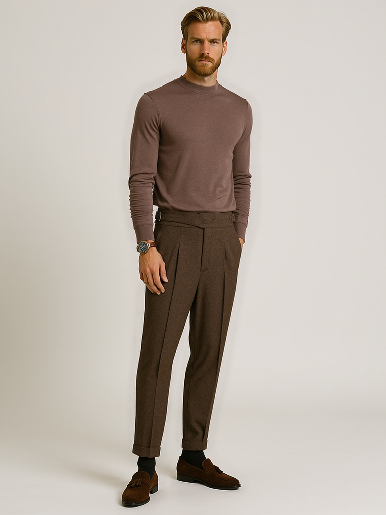 Pantalons plissés pour hommes