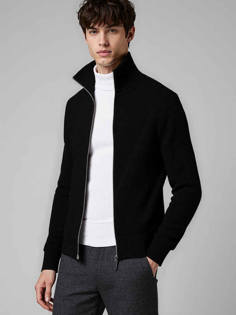 Wool Zip Cardigan