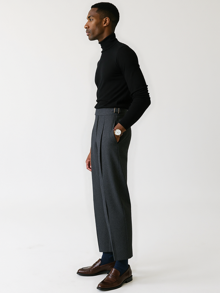 Pantalons plissés pour hommes