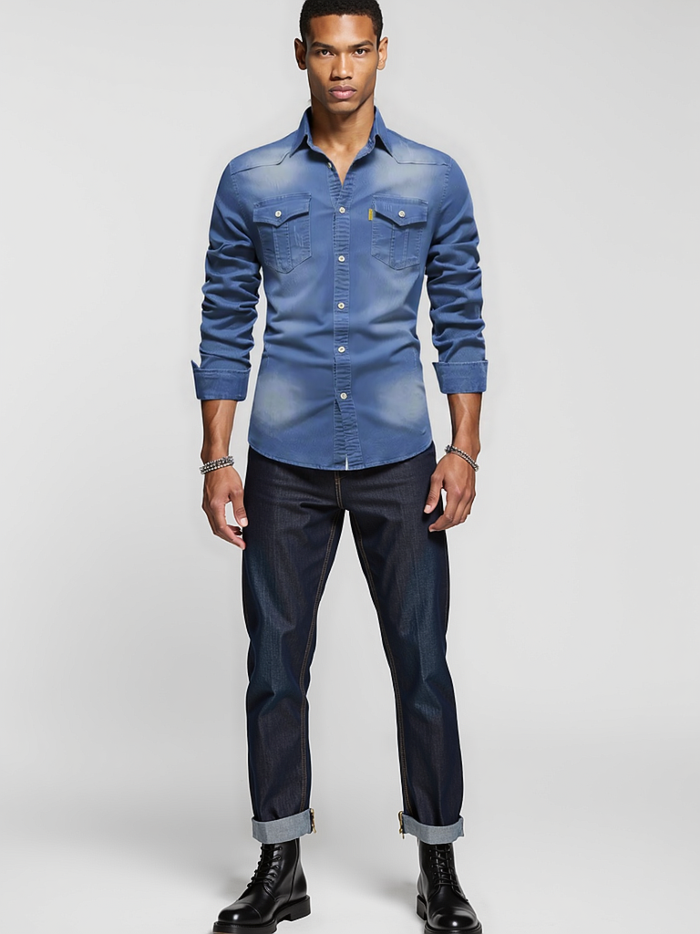 Slim-Fit Denim Shirt