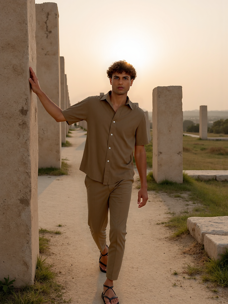 Chemise décontractée à manches courtes