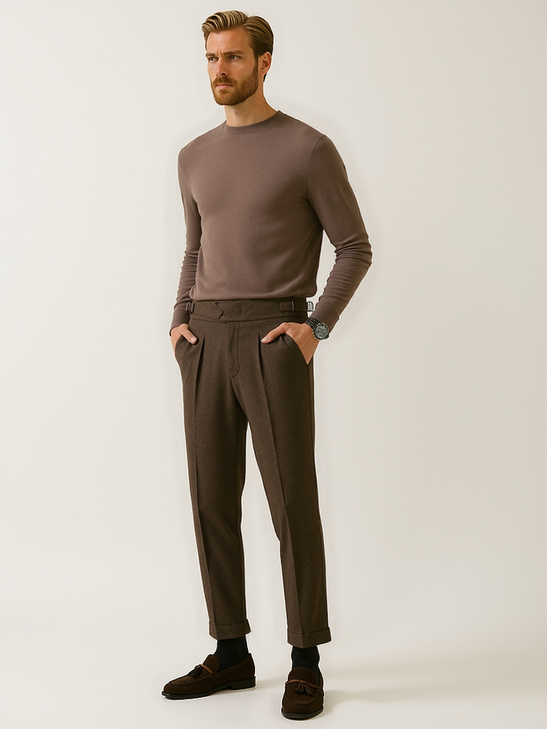 Pantalons plissés pour hommes
