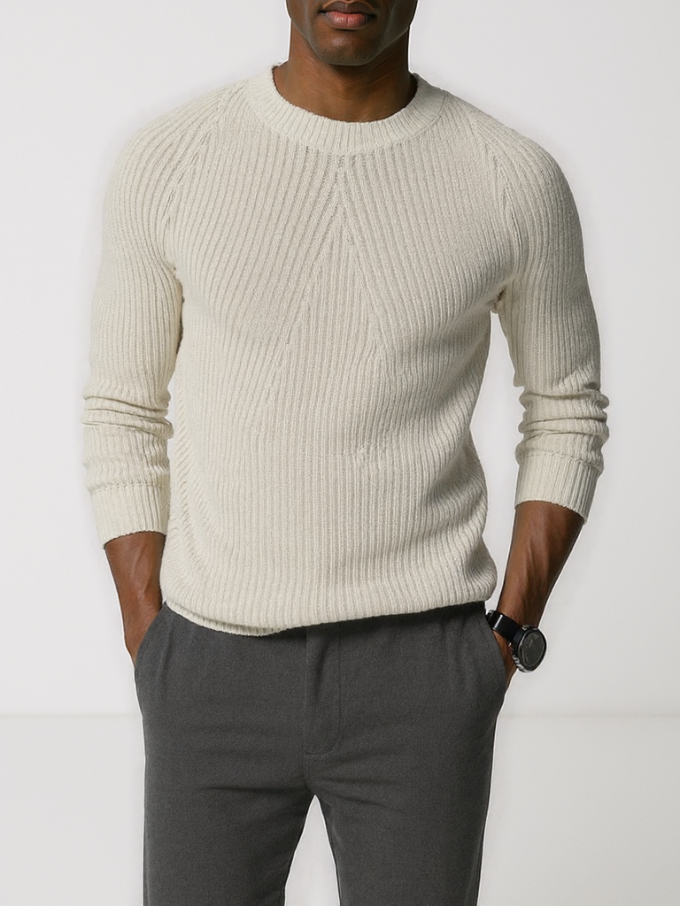 Pull ras du cou texturé pour homme