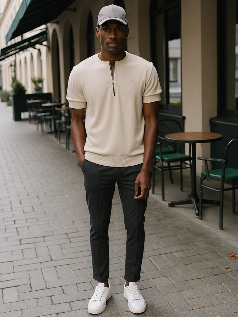 Casquette plate en coton pour homme