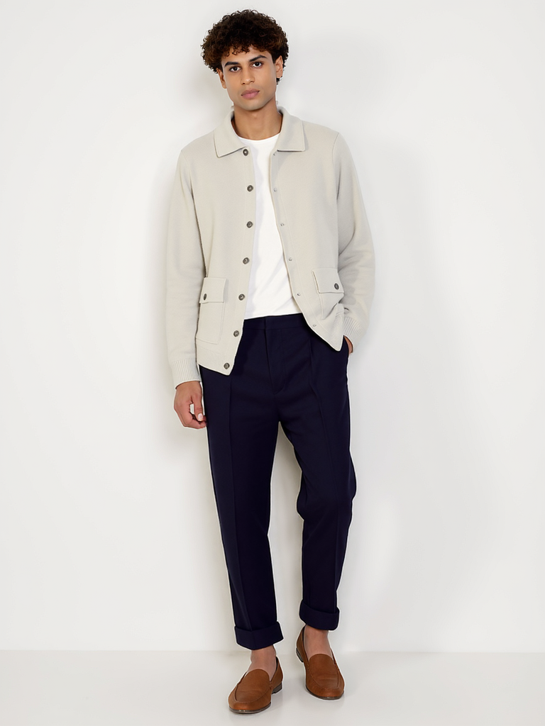 Veste zippée en laine