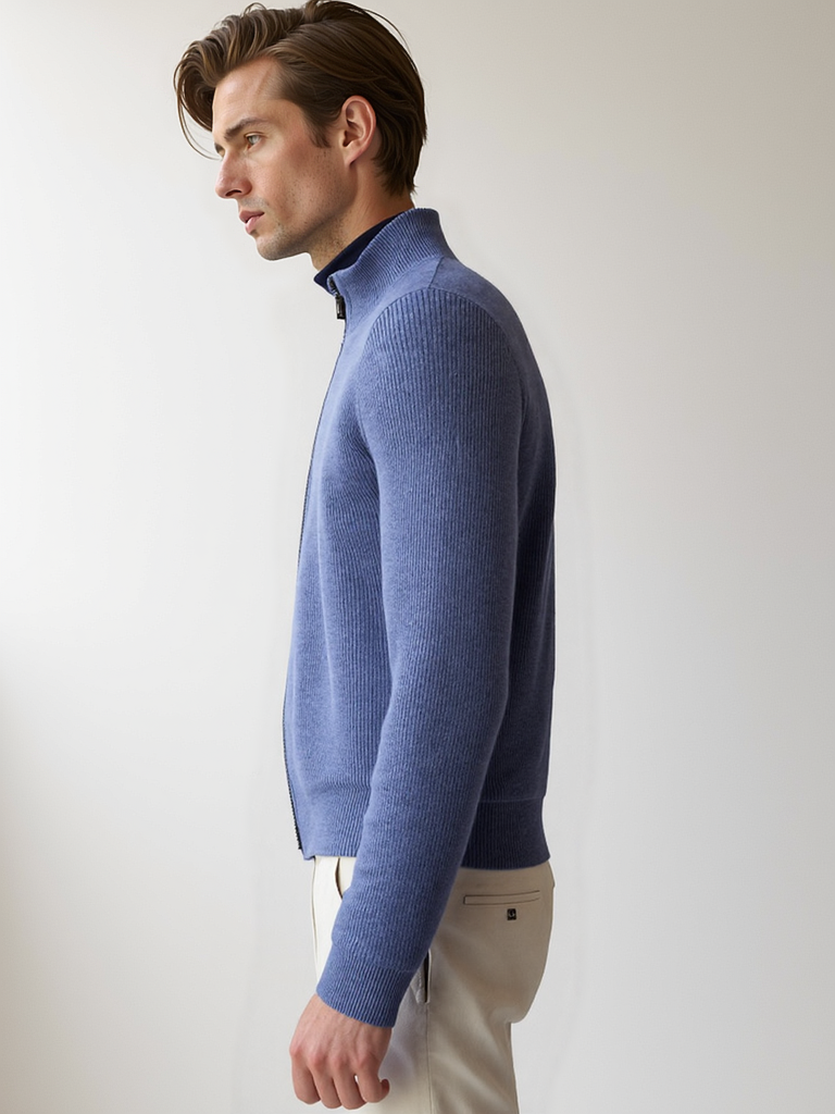 Wool Zip Cardigan