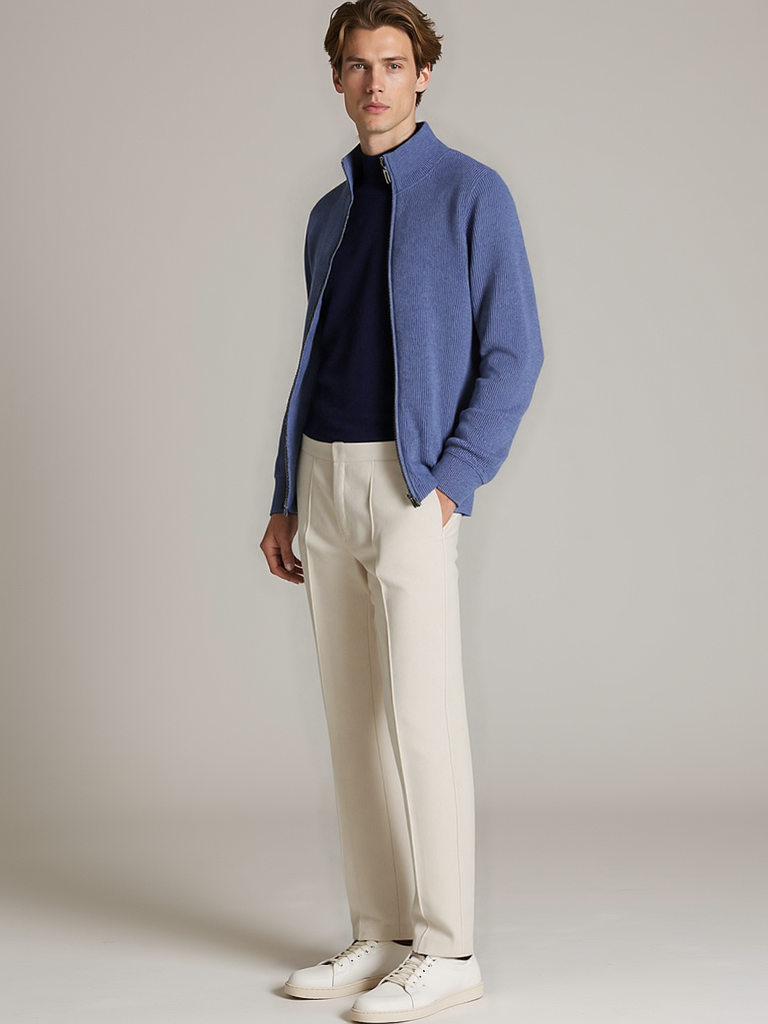 Wool Zip Cardigan