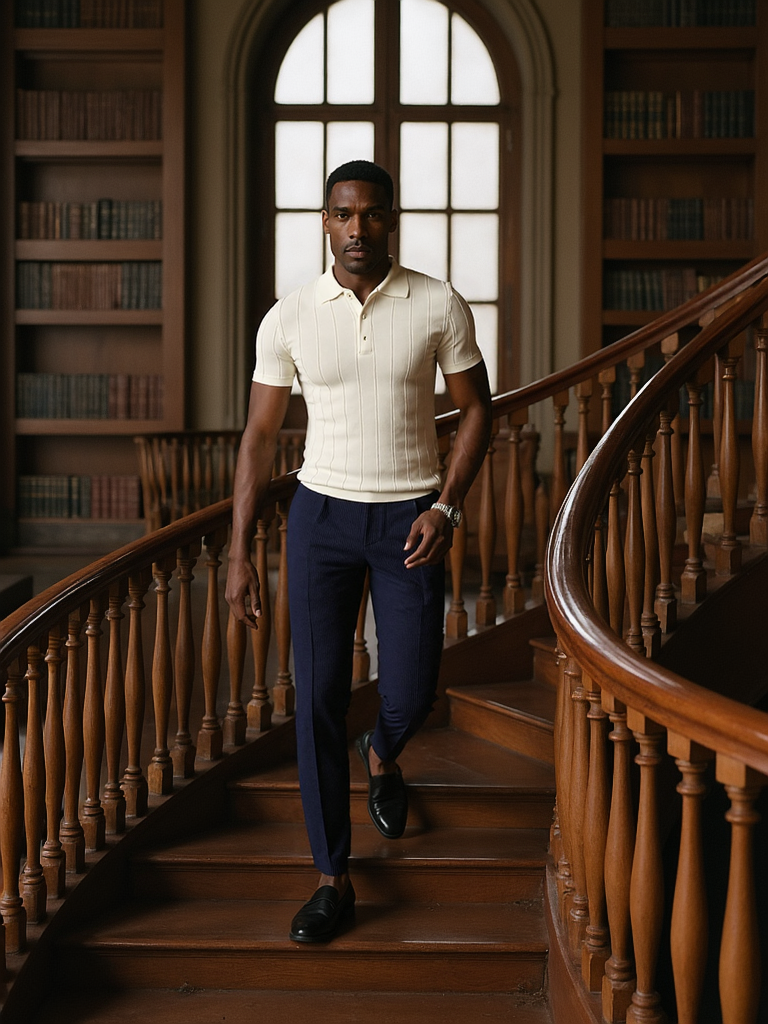 Polo coupe slim pour homme