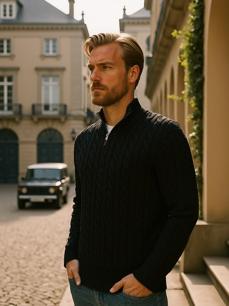 Pull demi-zip sur mesure