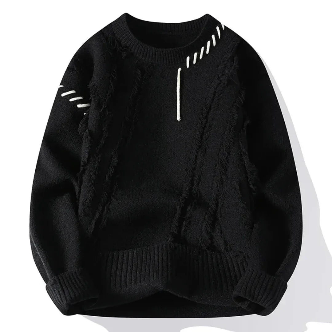 Textured Crewneck Sweater