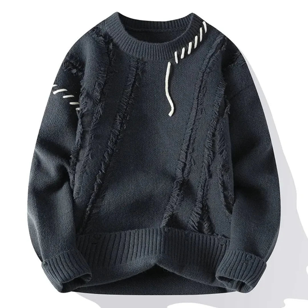 Textured Crewneck Sweater