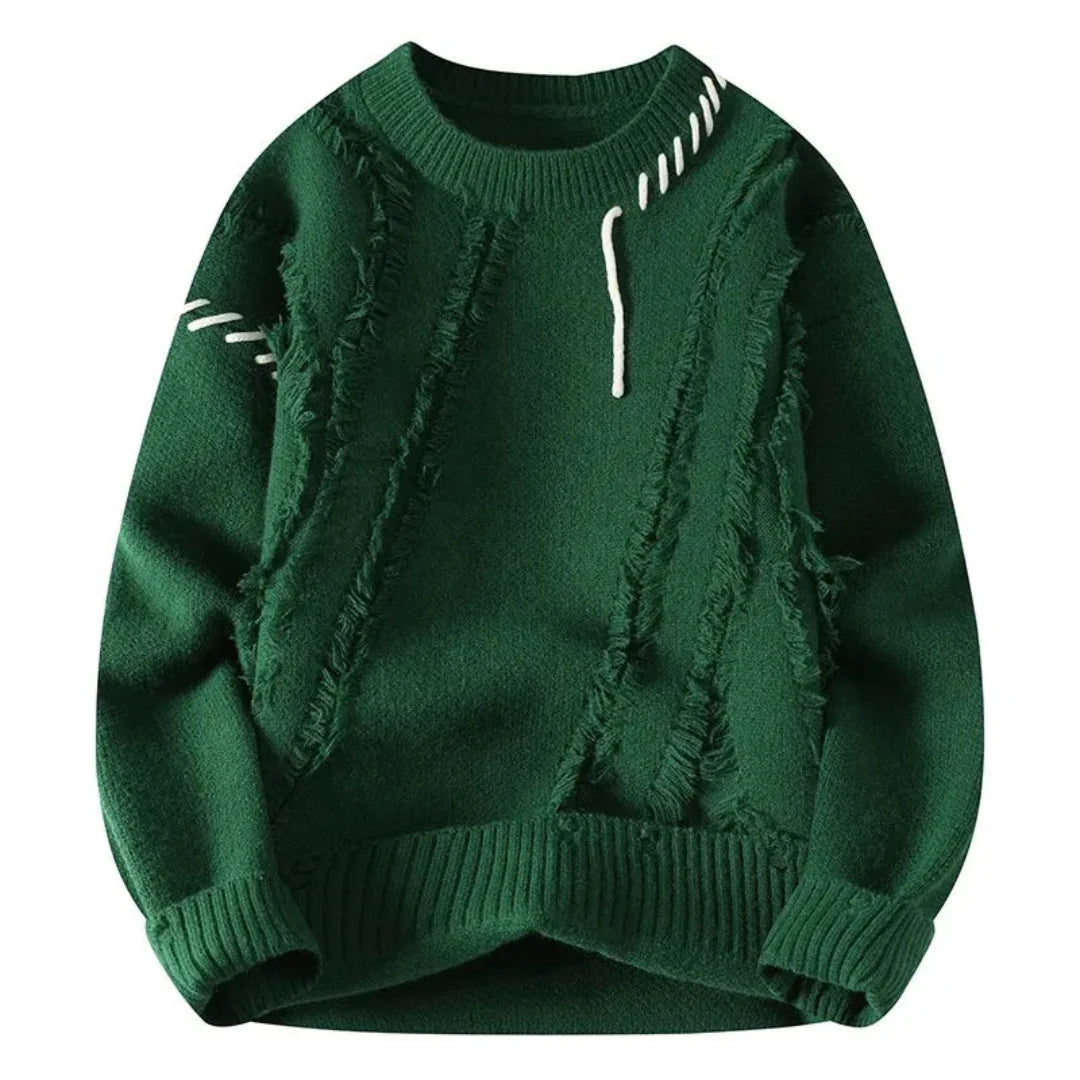 Textured Crewneck Sweater
