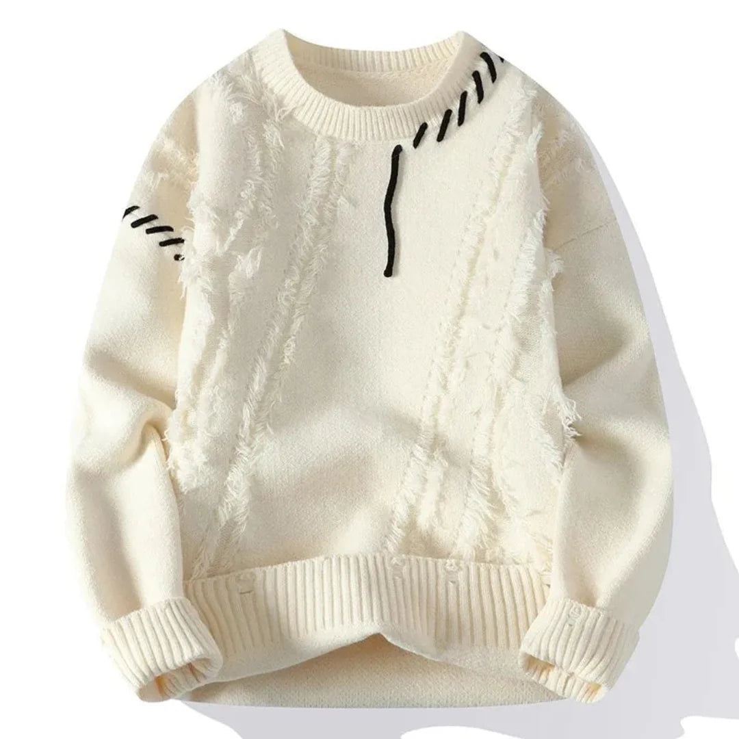 Textured Crewneck Sweater