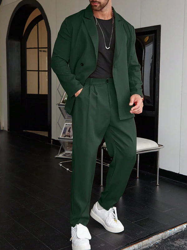 Men's Solid Suit Set