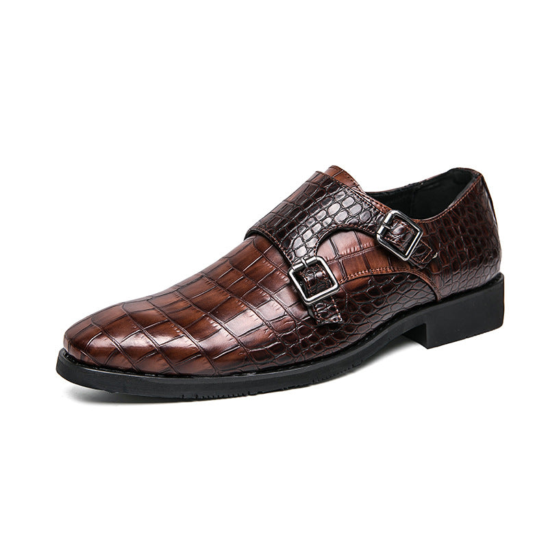 Crocodile Monk Strap Shoes