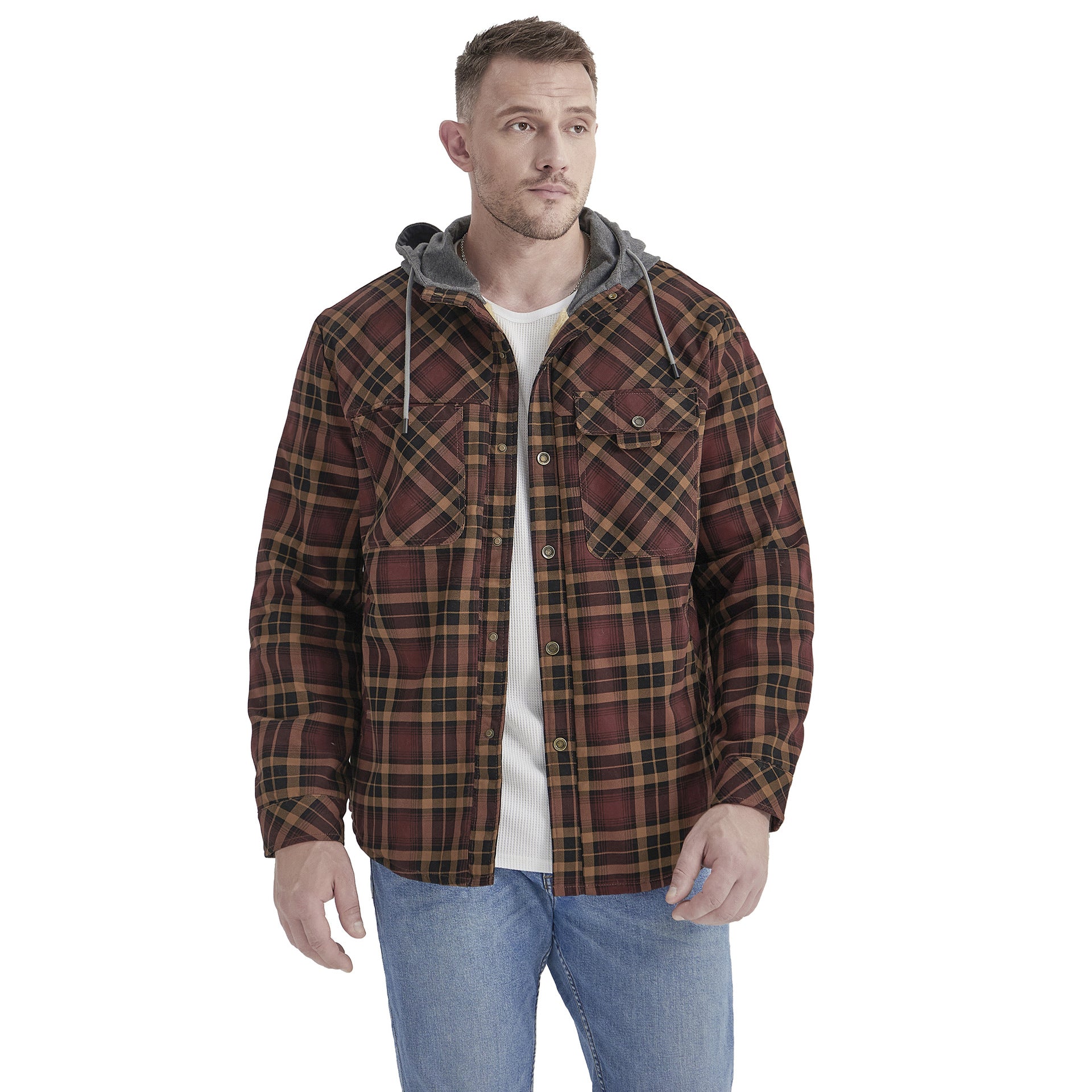 Hooded Flannel Jacket
