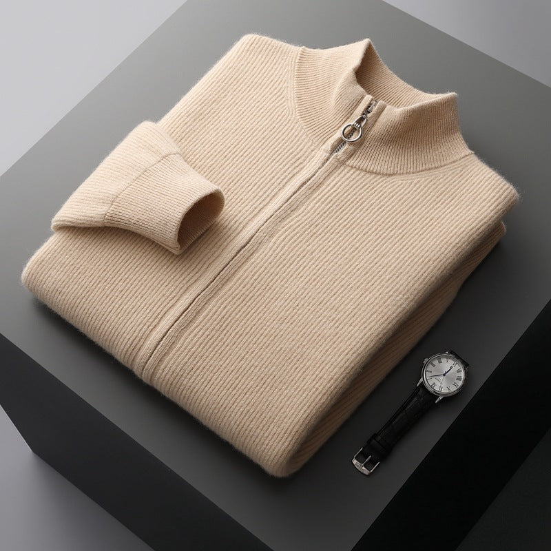 Wool Zip Cardigan